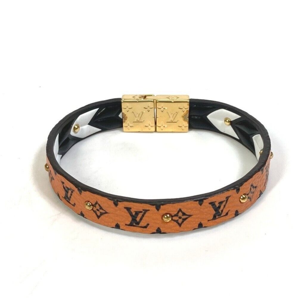 Authentic LOUIS VUITTON Monogram Bracelet LV Crafty Reversible - Picture 12 of 14